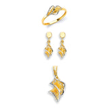 Ladies Three-Piece Set in 14K Two-Tone Gold
