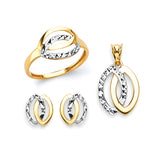Ladies Three-Piece Set in 14K Two-Tone Gold